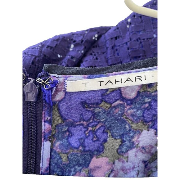 Purple Dress by Designer Elie Tahari Elegant Mini Full Coverage, Women's Size 8 - Picture 5 of 12